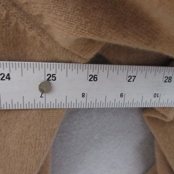Quince Sweater 3X Camel Color Mongolian Cashmere V-Neck Quiet Luxury Soft - Picture 6 of 9